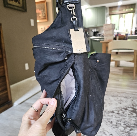 TUMI Voyageur Sumatra Crossbody Bag Purse Black Travel Nylon - Picture 10 of 15